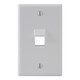 Angled Faceplate with One Angled Port for EZ®/HD Style in Single Gang - White IC107DA1WH Angled Faceplate with One Angled Port for EZ®/HD Style in Single Gang - White IC107DA1WH
